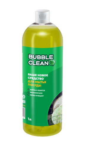 Средство для мытья посуды Bubble Dishes Clean 1 л.